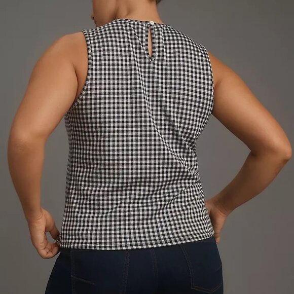 ANTHROPOLOGIE: Gingham Bow Tank - Picture 5 of 8